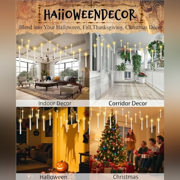 32pcs Floating Candles with Wand Magic Hanging Candles - Picture 6 of 11